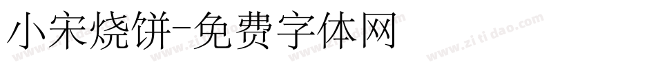 小宋烧饼字体转换