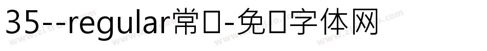35--regular常规字体转换