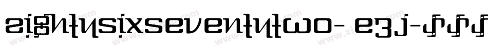 Eightysixseventytwo-Ye3j字体转换