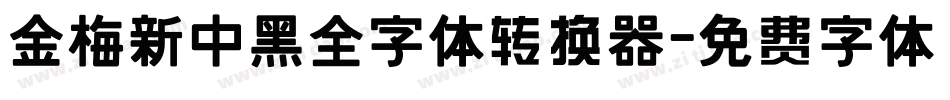 金梅新中黑全字体转换器字体转换