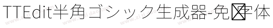 TTEdit半角ゴシック生成器字体转换