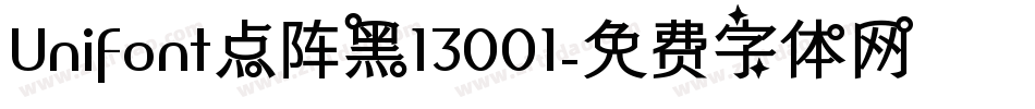 Unifont点阵黑13001字体转换