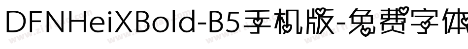 DFNHeiXBold-B5手机版字体转换