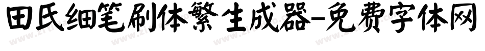田氏细笔刷体繁生成器字体转换