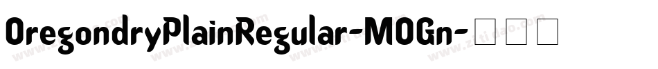 OregondryPlainRegular-MOGn字体转换