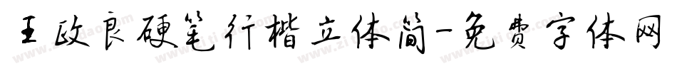 王政良硬笔行楷立体简字体转换