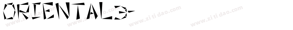Oriental3字体转换