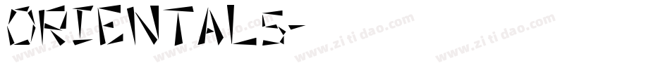 Oriental5字体转换