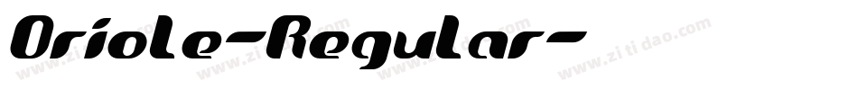 Oriole-Regular字体转换