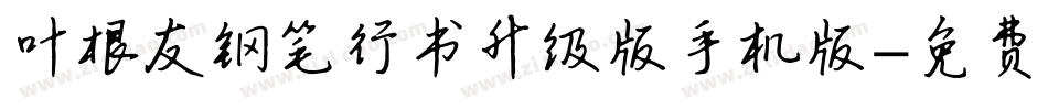 叶根友钢笔行书升级版手机版字体转换
