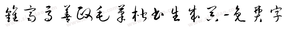 钟齐马善政毛笔楷书生成器字体转换