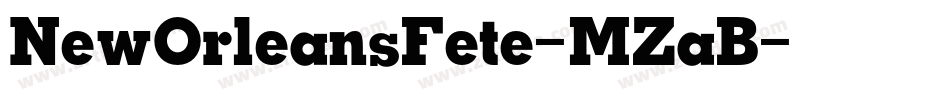 NewOrleansFete-MZaB字体转换