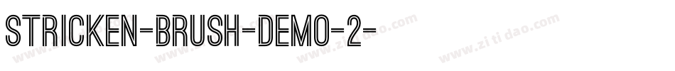 Stricken-Brush-DEMO-2字体转换