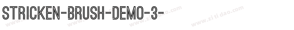 Stricken-Brush-DEMO-3字体转换