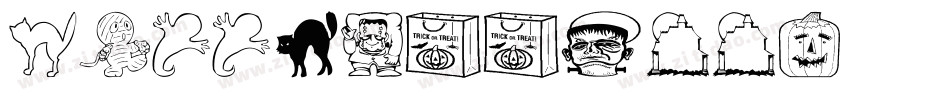 KiddyHalloween-1字体转换