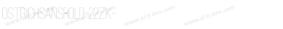 OstrichsansBold-22zK字体转换