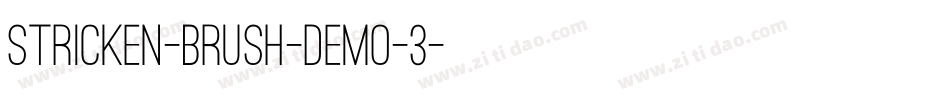 Stricken-Brush-DEMO-3字体转换