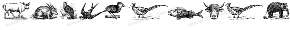 AnimalsOldCutsTwo-5zoV字体转换
