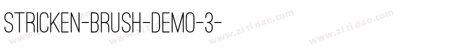 Stricken-Brush-DEMO-3字体转换