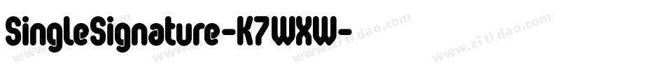 SingleSignature-K7WXW字体转换