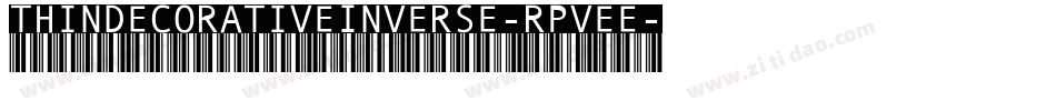 ThinDecorativeInverse-Rpvee字体转换