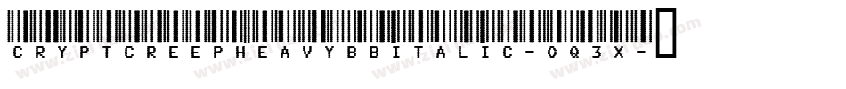 CryptcreepheavybbItalic-oq3x字体转换