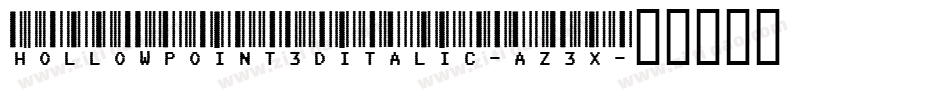 HollowPoint3DItalic-az3x字体转换