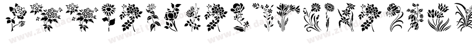 HffFloralStencil-dp5E字体转换