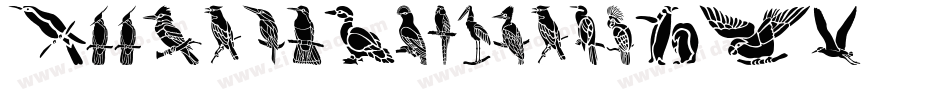 HffBirdStencil-vR67字体转换