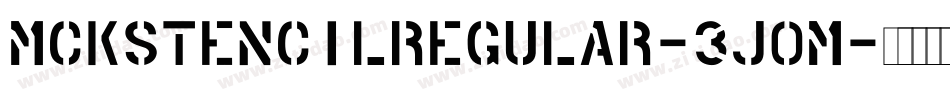 MckStencilRegular-3JOM字体转换