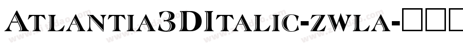 Atlantia3DItalic-zwla字体转换