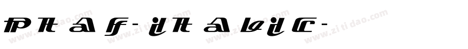 PTAF-Italic字体转换