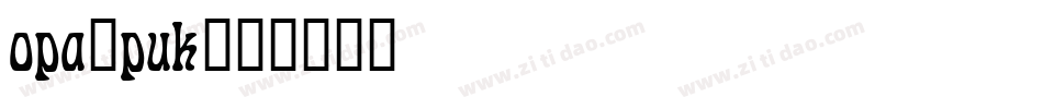 opa_puk字体转换