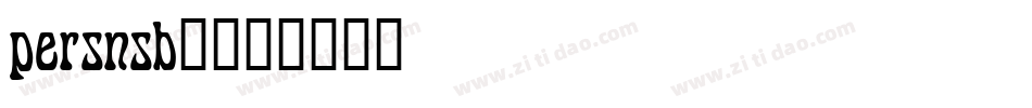 persnsb_字体转换