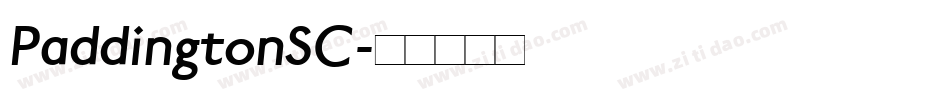 PaddingtonSC字体转换