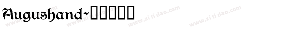 Augushand字体转换