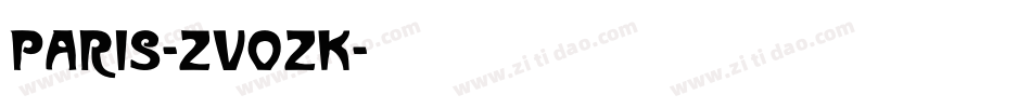 Paris-ZVoZK字体转换