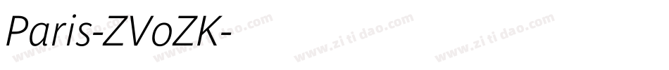 Paris-ZVoZK字体转换