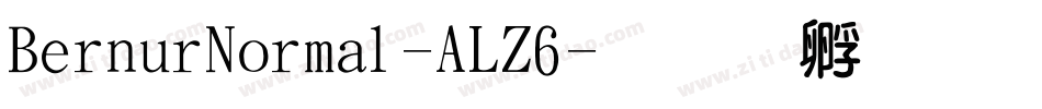 BernurNormal-ALZ6字体转换