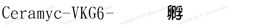 Ceramic-VKG6字体转换