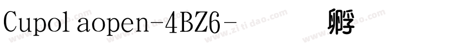 Cupolaopen-4BZ6字体转换