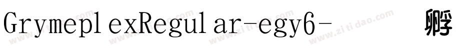 GrimeplexRegular-egy6字体转换