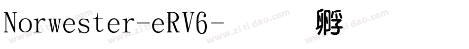 Norwester-eRV6字体转换