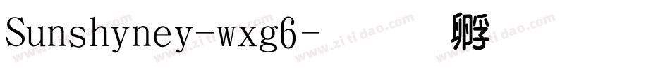 Sunshiney-wxg6字体转换