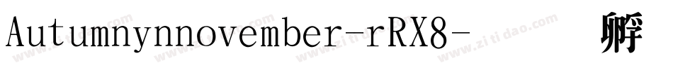 Autumninnovember-rRX8字体转换