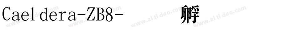 Caeldera-ZB8字体转换