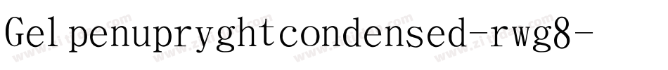 Gelpenuprightcondensed-rwg8字体转换