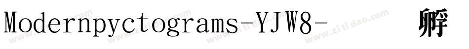 Modernpictograms-YJW8字体转换