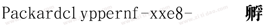 Packardclippernf-xxe8字体转换