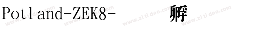 Potland-ZEK8字体转换